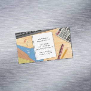 Magneet voor visitekaartje van accountantskantoor