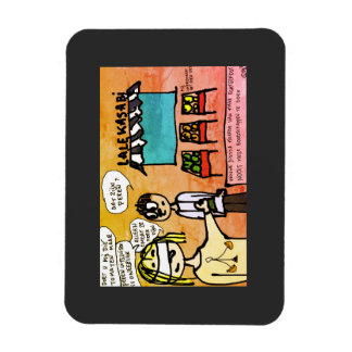 Magneet Vrouwe Justitia doet geen boodschappen