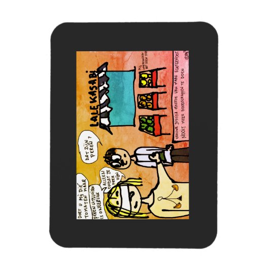 Magneet Vrouwe Justitia doet geen boodschappen (Verticaal)