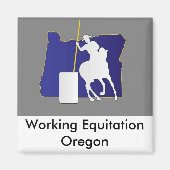 Magneet: Werkende Equitation Oregon Magneet (Voorkant)