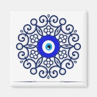 Magneetblauw boze oog magneet