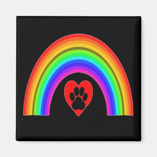 Magneethart onder regenboog magneet (Voorkant)
