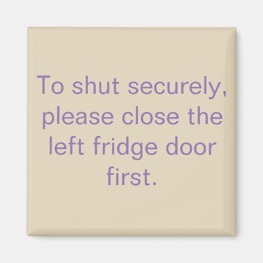 Magneetherinnering om de linkerkoelkastdeur eerst  magneet (Voorkant)