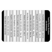 Magneetlijst met belangrijke telefoonnummers magneet (Horizontaal)