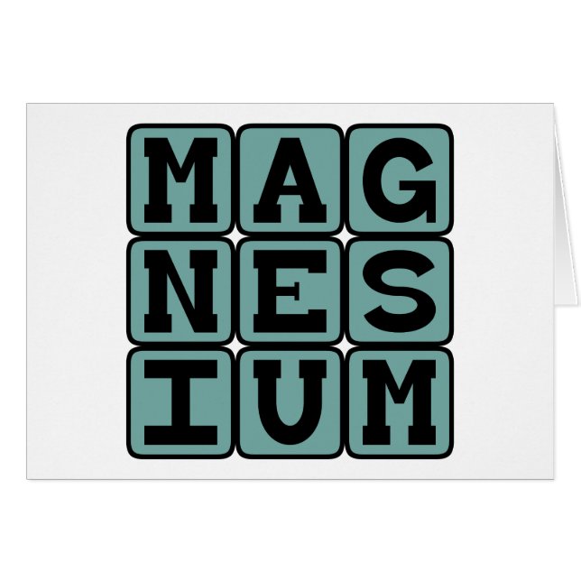 Magnesium, chemisch element (Voorkant Horizontaal)