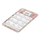 Magnet 2018 Rustique Floral Wood Calendar (Côté Gauche)