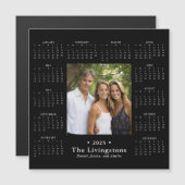 Magnet 2025 Élégant calendrier photo de famille (Devant / Derrière)