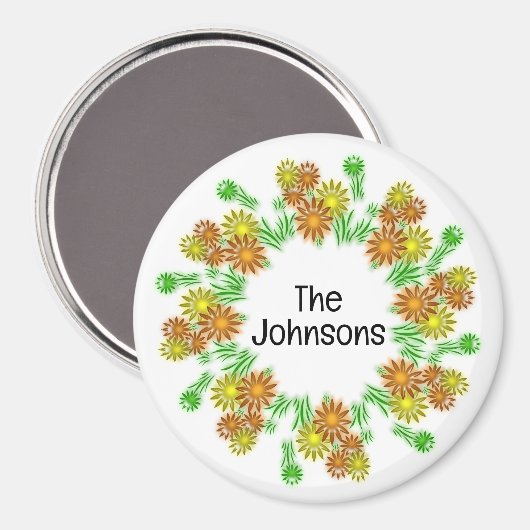 Magnet - 3D Glowing Flowers (Recto/Verso)