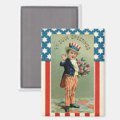 Magnet 4 juillet vintage (Recto/Verso)