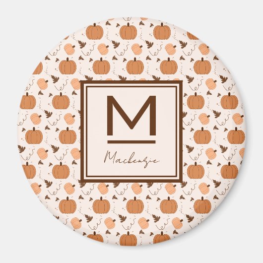 Magnet à motif de citrouille mignon (Devant)