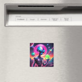 Magnet Alien brillant coloré (In Situ (Lave-vaisselle))