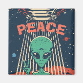 Magnet Alien de paix (Devant)