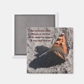 Magnet alle Butterflies Rest Poem door Ladee Basse Magneet (Voorkant / Achterkant)