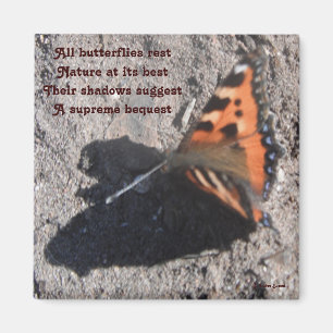 Magnet alle Butterflies Rest Poem door Ladee Basse Magneet