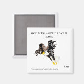 Magnet : AMÉRICAIN BALD EAGLE (Recto/Verso)