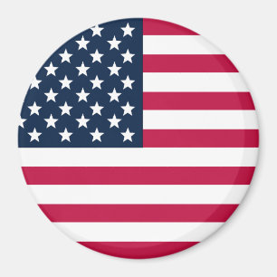 Magnet American Flag Round Magneet