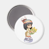 Magnet amérindien pour filles (Recto/Verso)