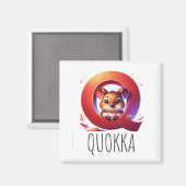 Magnet Animaux Rigolos Lettre Q Magneet (Voorkant / Achterkant)