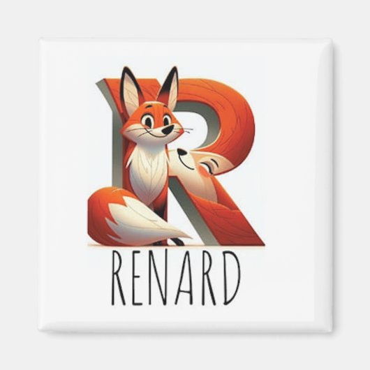 Magnet Animaux Rigolos Lettre R (Devant)
