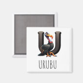 Magnet Animaux Rigolos Lettre U Magneet (Voorkant / Achterkant)