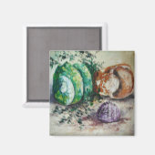 Magnet Ann Hayes Peinture Coques de mer (Recto/Verso)