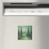 Magnet Ann Hayes Peinture Forêt Verte (In Situ (Lave-vaisselle))