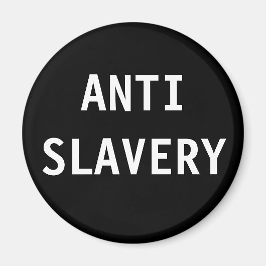 Magnet Anti-Esclavage noir (Devant)