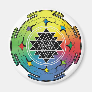 Magnet arc-en-ciel de Sri Yantra