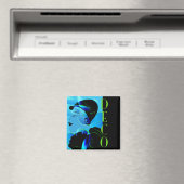 Magnet Art déco bleu (In Situ (Lave-vaisselle))