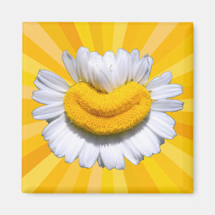 Magnet Auréole de Sourire de Camomille Dorée Joyeu