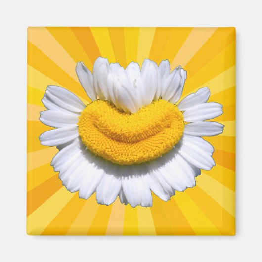 Magnet Auréole de Sourire de Camomille Dorée Joyeu (Devant)