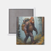 Magnet autocollant Sasquatch Bigfoot (Recto/Verso)