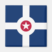 Magnet avec Drapeau d'Indianapolis City, États-Uni (Devant)