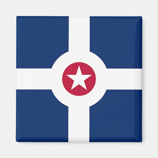 Magnet avec Drapeau d'Indianapolis City, États-Uni (Devant)