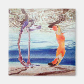 MAGNET AVEC FLAMANT ROSE (Devant)