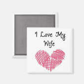 MAGNET AVEC **J'AIME MA FEMME** (Recto/Verso)
