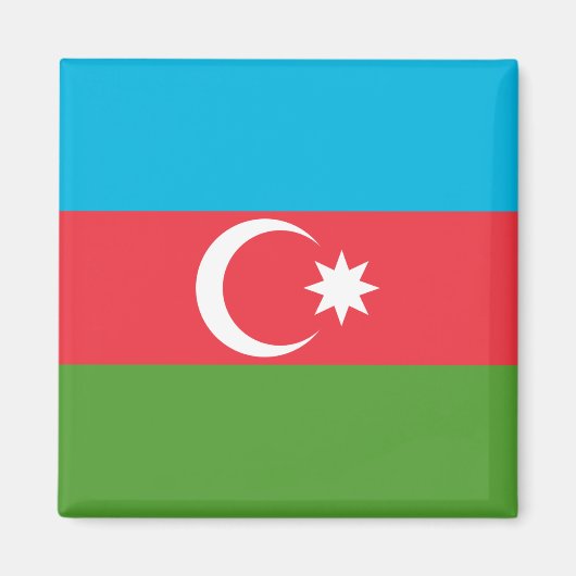 Magnet avec le drapeau de l'Azerbaïdjan (Devant)