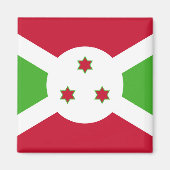 Magnet avec le drapeau du Burundi (Devant)