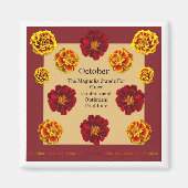 Magnet avec octobre Mois de naissance Fleur du Mag (Devant)