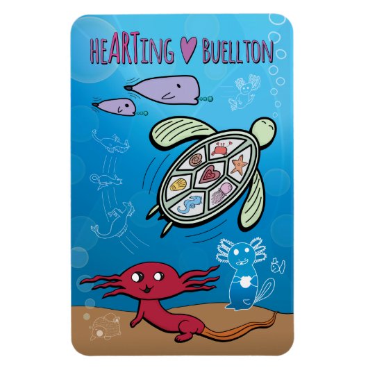 Magnet - Axolotls Under the Sea - Buellton.Art (Vertical)