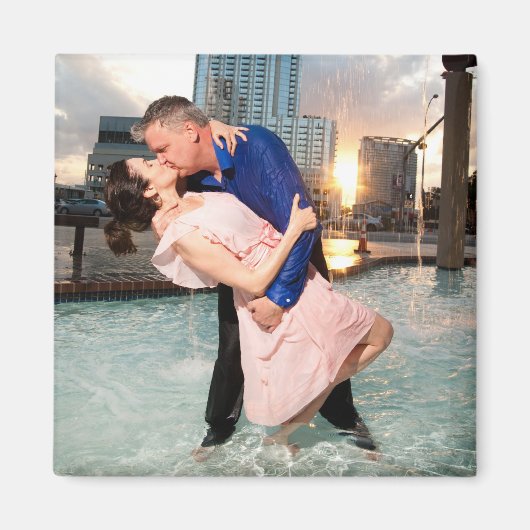 Magnet - baiser au coucher du soleil (Devant)