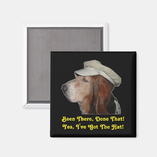 Magnet Basset Hond was er, klaar dat Magneet (Voorkant / Achterkant)