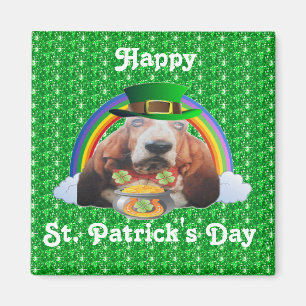 Magnet Basset Hound Bonne St. Patrick's Day