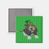 Magnet Basset Hound Happy St. Patrick's (Recto/Verso)