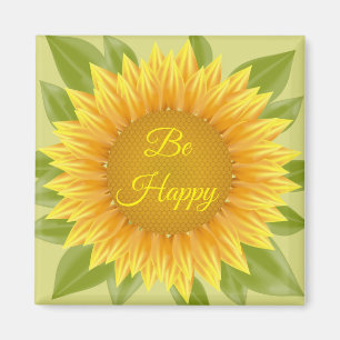 Magnet be Happy Sunflower Magneet