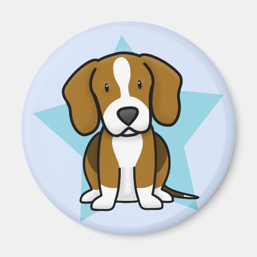 Magnet Beagle étoile de Kawaii (Devant)