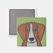 Magnet Beagle mignon (Recto/Verso)