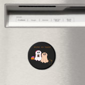 Magnet | Bébé mignon Fantômes avec chat noir (In Situ (Lave-vaisselle))