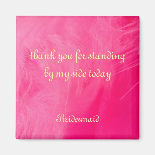 Magnet Bedankje Bruidsmeisje Magneet (Voorkant)