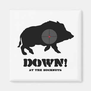 Magnet - Black Hog Down, bij de Bucknuts Magneet